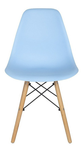Set De 4 Sillas Holly Estilo Eames Colores Asiento Azul