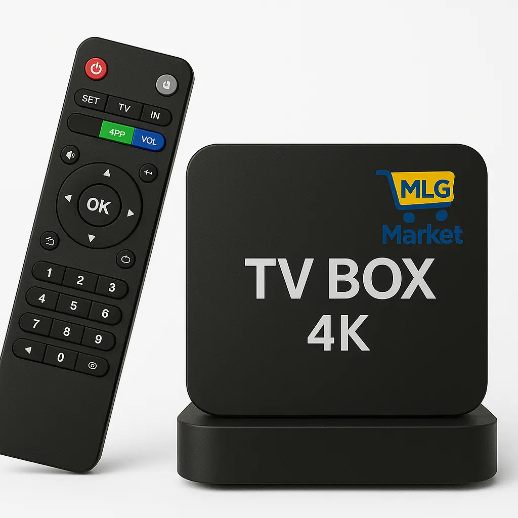 Aparelho Conversor Tv Box Transforme Sua Tv Comum Em Smart 4k Compatível Com Youtube Netflix Wifi 5g Pro Cor Preto - MLG Market