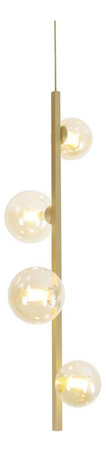 Lustre Pendente Quality Orbit Ii 1530 Dourado Bivolt G9