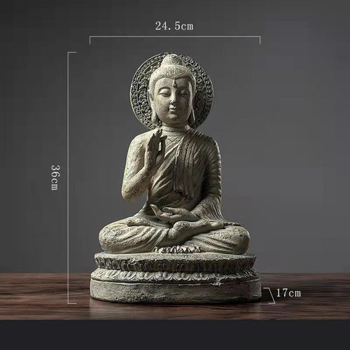 Estatuilla Decorativa De Estatua De Buda Con Base Corta