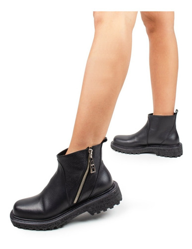 Botinetas Botines Botitas De Mujer De Cuero Java - Ferraro