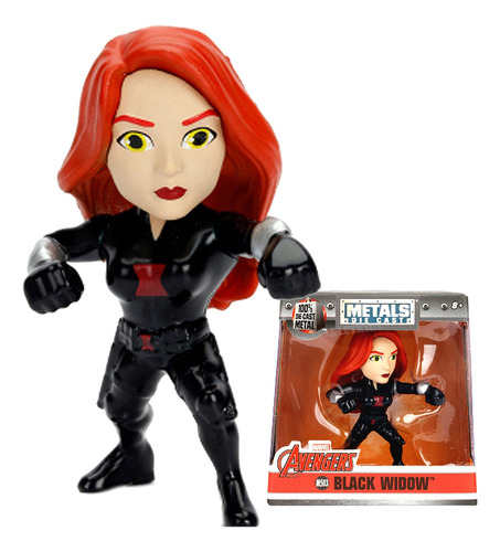 Black Widow Figura Metals 6.5 Cm Die Cast Marvel Jada 