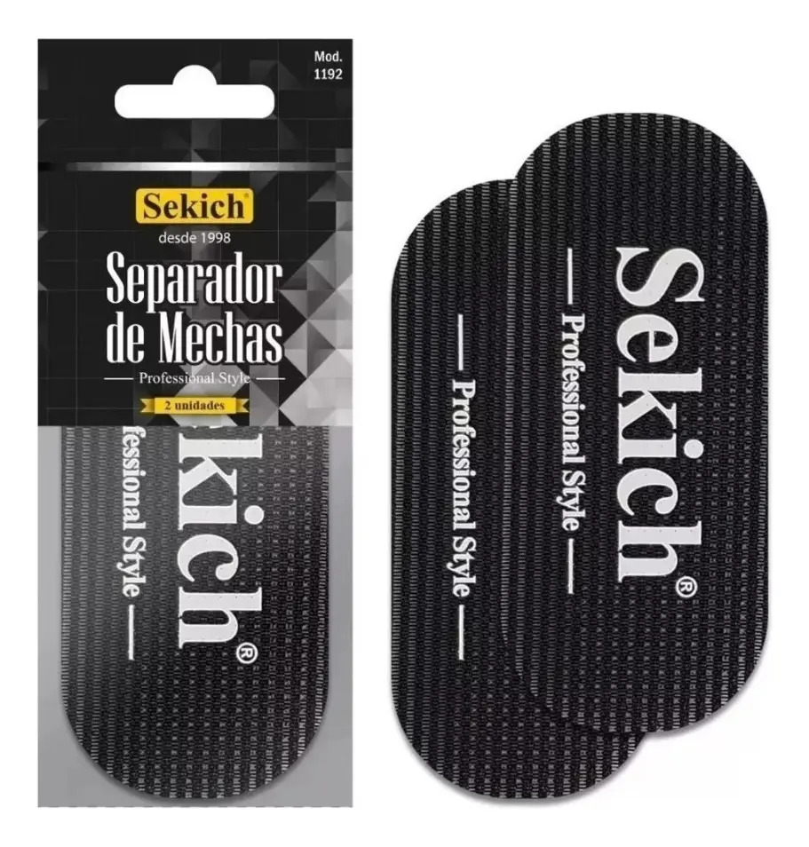 Separador Divisor Prende Cabelo Mechas Sekich Hair Grippers Velcro Preto