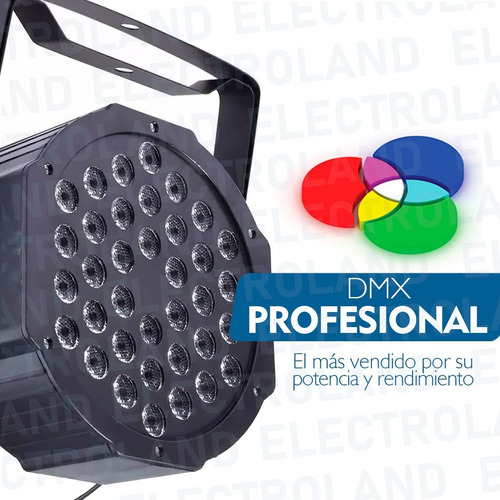 Proton Led Par 36 Led Alta Luminosidad Rgb Audioritmico Dmx