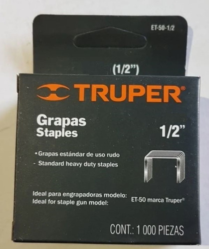 Grapas T 50 Marca Truper, 3 Caja De 1000