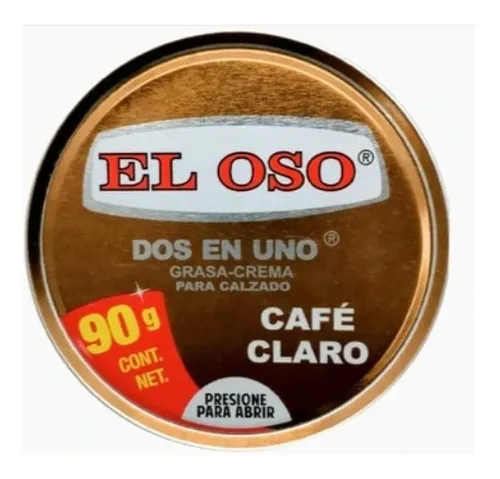 Grasa Dos En Uno El Oso De 90g Para Zapatos Color Caf Claro