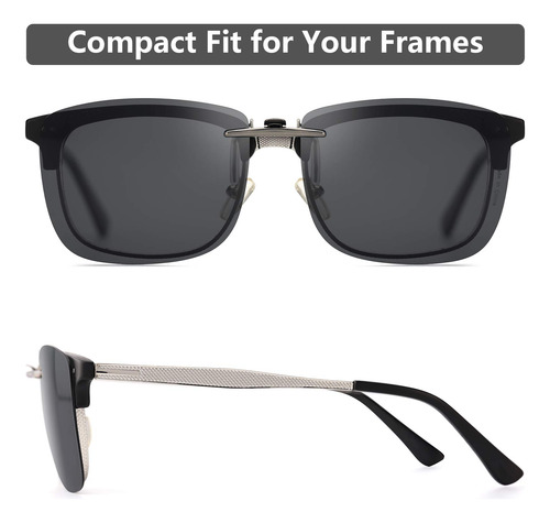 Anteojos De Sol Clip On Caxman Jessiedanton Con Lentes Grise
