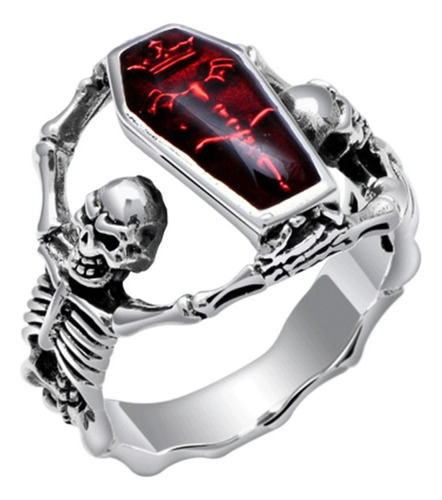 Calidad Anillo Vintage Calavera Murciélago Vampiro