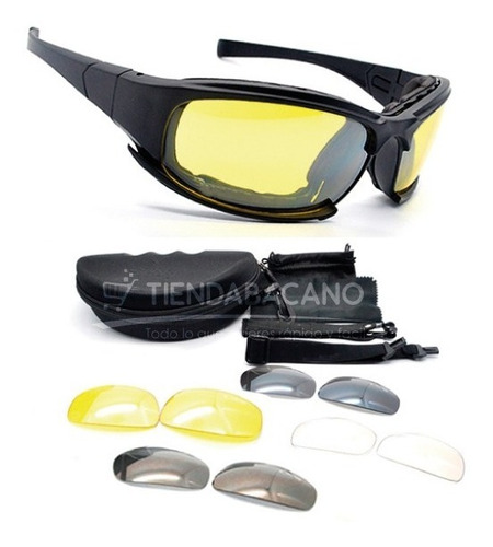 Gafas Polarizadas De Sol X7 Ciclismo Militar Uv400 +4 Lentes