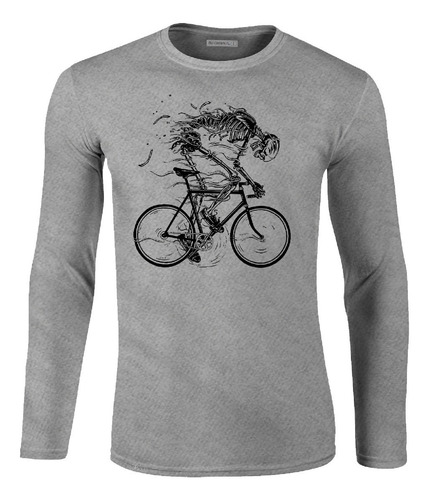  Camiseta Manga Larga  Esqueleto Bicicleta  Inp Eol