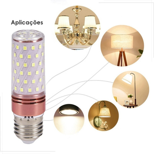 Lâmpada 4500k Super Led 16w Milho E27 3 Cores Bivolt 10 Peça