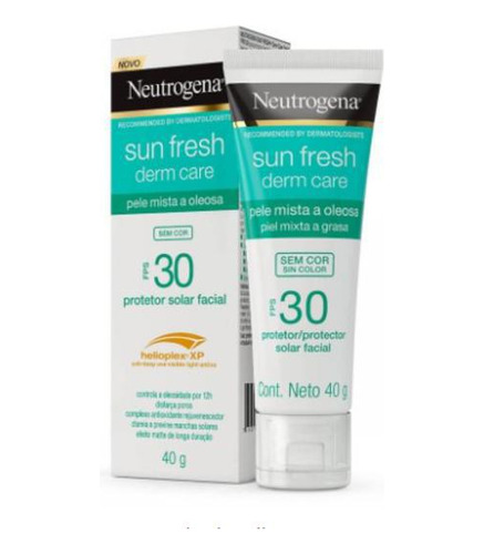 Protetor Solar Neutrogena Sun Fresh Derm Care Sem Cor Fps30