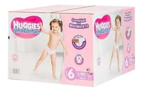 Pañal Huggies Ultraconfort Etapa 6 Ñiña Caja Con 90 Pañales