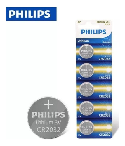 Bateria Cr2032 3v Philips Chave Placa Apple Hp12c Kit C20pçs