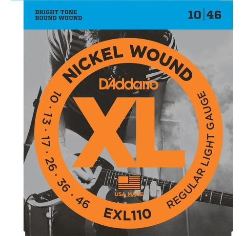 Encordado Daddario Exl110 Xl 010 046 Para Guitarra Electrica