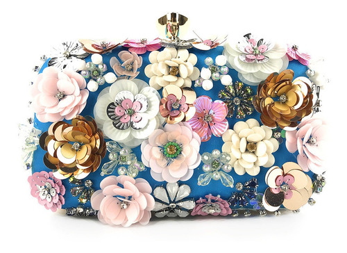 Clutch De Fiesta Para Mujer Clutch De Flores Con Cuentas