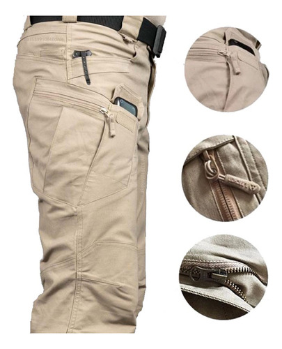 Pantalones Militares Holgados Tipo Cargo Táctico Para Hombre