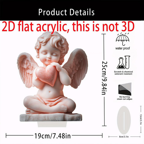 Estatua De Ángel De Acrílico, Escultura Coleccionable,