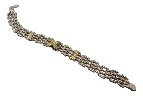 Pulsera Plata Y Oro Panther C/cruz Picasso (p233)