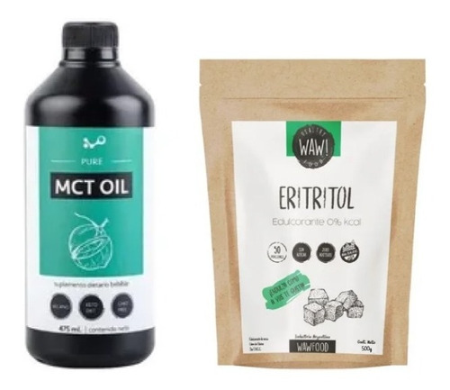 Mct Oil X475ml + Eritritol X500gr | Keto | 0% Azucar