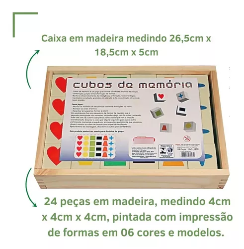 Jogo montessori de raciocínio lógico