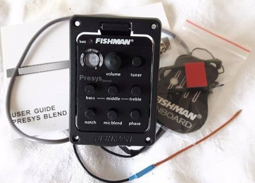 Micrófono Piezoeléctrico Con Preamplificador Para Guitarra Fishman 301 Negro