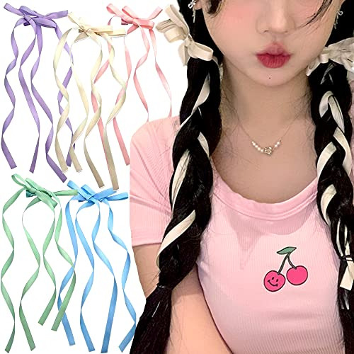 10pcs Colorful Ribbons Arco Clips De Pelo Para Las 6fwvn