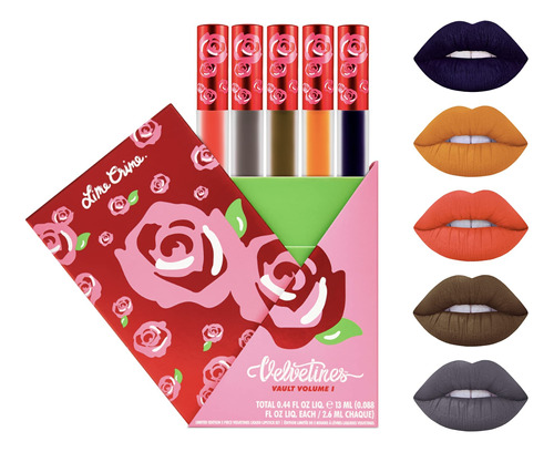 Lime Crime Liquid Matte Lipstick Juego De Regalo De 5 Pieza.