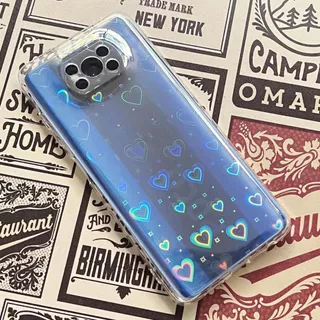 Funda Tpu Láser Corazón Holografic Para Xiaomi Poco X3. X3 P