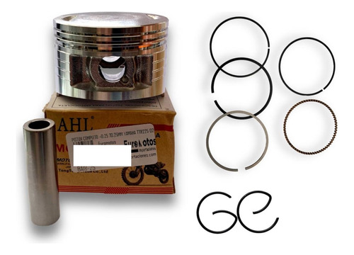 Piston Completo Ahl +0.25 70.25mm Yamaha Ttr225 2002 Al 2007