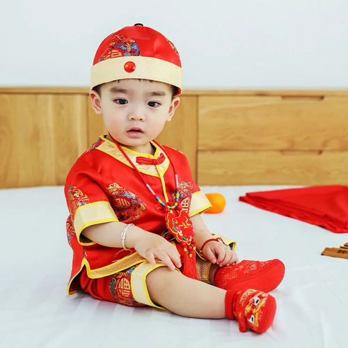 Vestido Tang Suit Born Para Bebé Niño Niña, Pantalones Corto