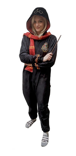 Imagem 8 de 9 de Pijama Macacão Kigurumi Traje Hogwarts Harry Potter Original