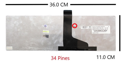 Teclado Toshiba Mp-11b53us-930w Mp-11b56d0-528w 6037b0077434
