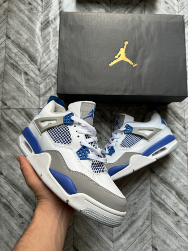 Tenis Jordan 4 Military Blue Azul Talla 26