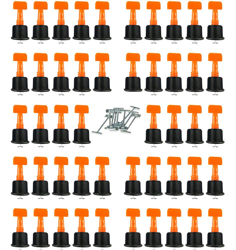 50pzas Kit De Sistema De Niveladores De Azulejo Reutilizable