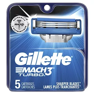 Gillette Mach3 Turbo 5 Ct (el Embalaje Pueden Variar)