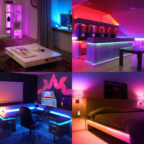 Tiras De Led Rgb 10m 300 Leds Control Remoto De 44 Botones