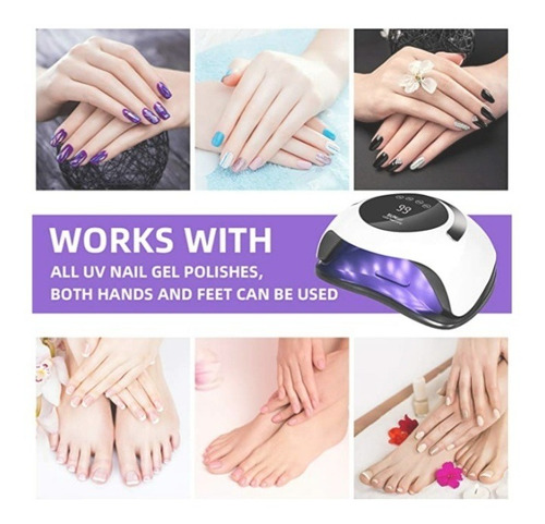 Imagen 4 de 5 de Lampara Secado De Uñas Gel Uv