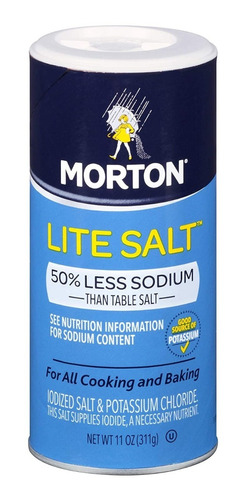 Sal Morton Lite Salt 50% Menos Sodio Americana 311g