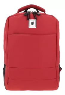 Mochila Chenson 1818 Juvenil Grande Wynn Basic 1865953 Color Rojo Diseño De La Tela Liso