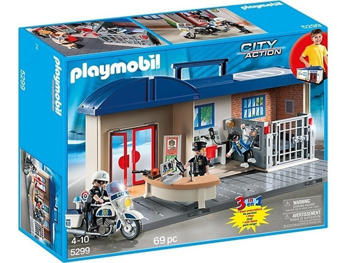 Playmobil 5299 Maletin Estacion De Policia Original Intek 