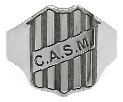 Anillo Escudo Equipo Fútbol Argentina San Martín De Tucumán C - Grande Plata 925