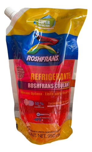 Anticongelante Roshfrans Coolant Al 50% Pack De 4 Lts