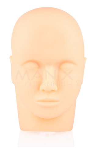 Maniquí Cabeza Para Aplicación De Pestañas + Pinza Curva