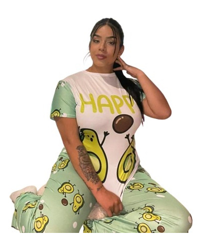 Pijama Aguacate Mujer Piel Durazno Talla L/xl