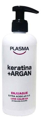 Keratina+argan Enjuague Extra Acido Plasma 300ml