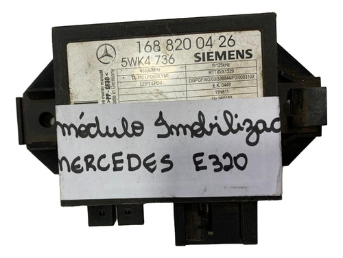 Módulo Imobilizador Da Mercedes E320 Nº 1688200426 / 5wk4736 (Usado)