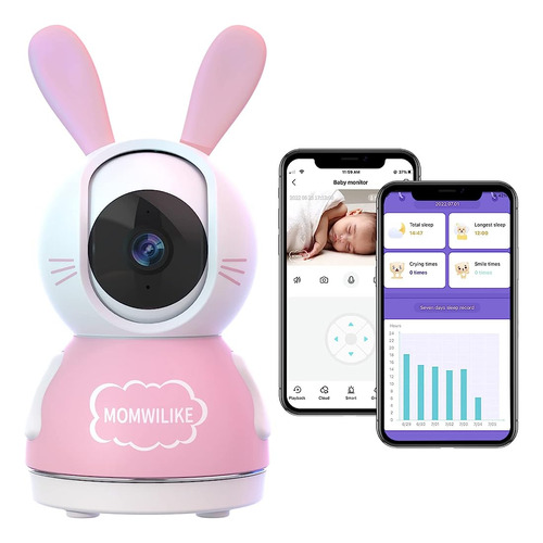 Momwilike Baby Sleep Monitor, 2.5k Video Baby Monitor Con Cá