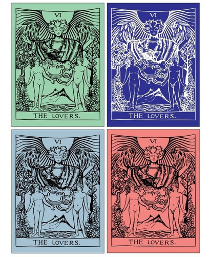 Imagen 4 de 5 de Tapiz Tarot The Lovers - Manta / Bandera/ Exotérico