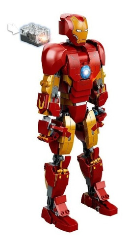 Imagem 3 de 9 de Homem De Ferro De Lego E Articulado 381 Peças - 76206